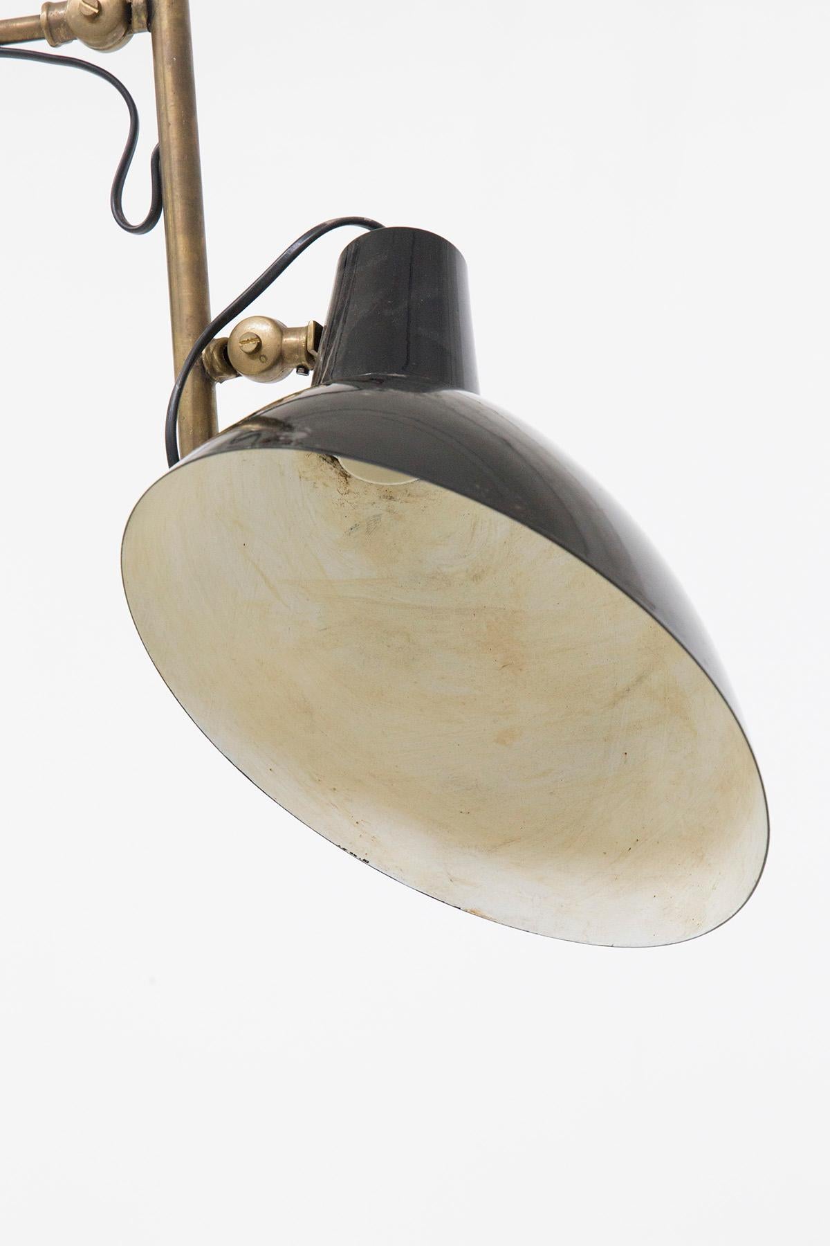 Aluminum Modern French style black and brass pendant For Sale