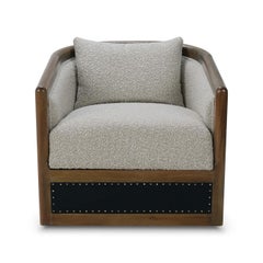 Modern French Swivel Armchair