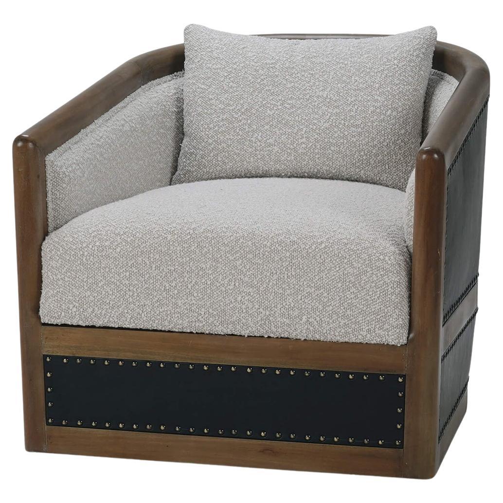 Modern French Swivel Armchair