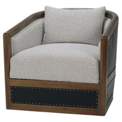 Modern French Swivel Armchair