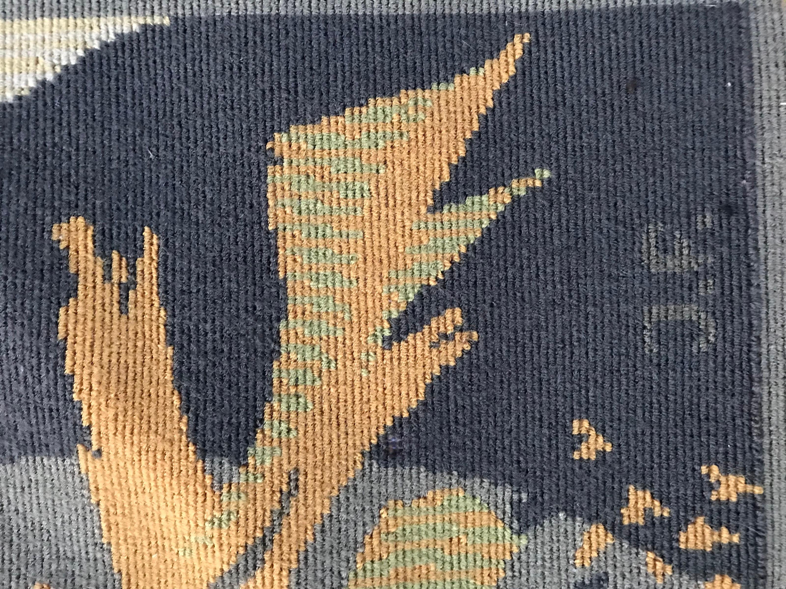 Wool Modern French Tapestry Attribute to Hervé Lelong For Sale