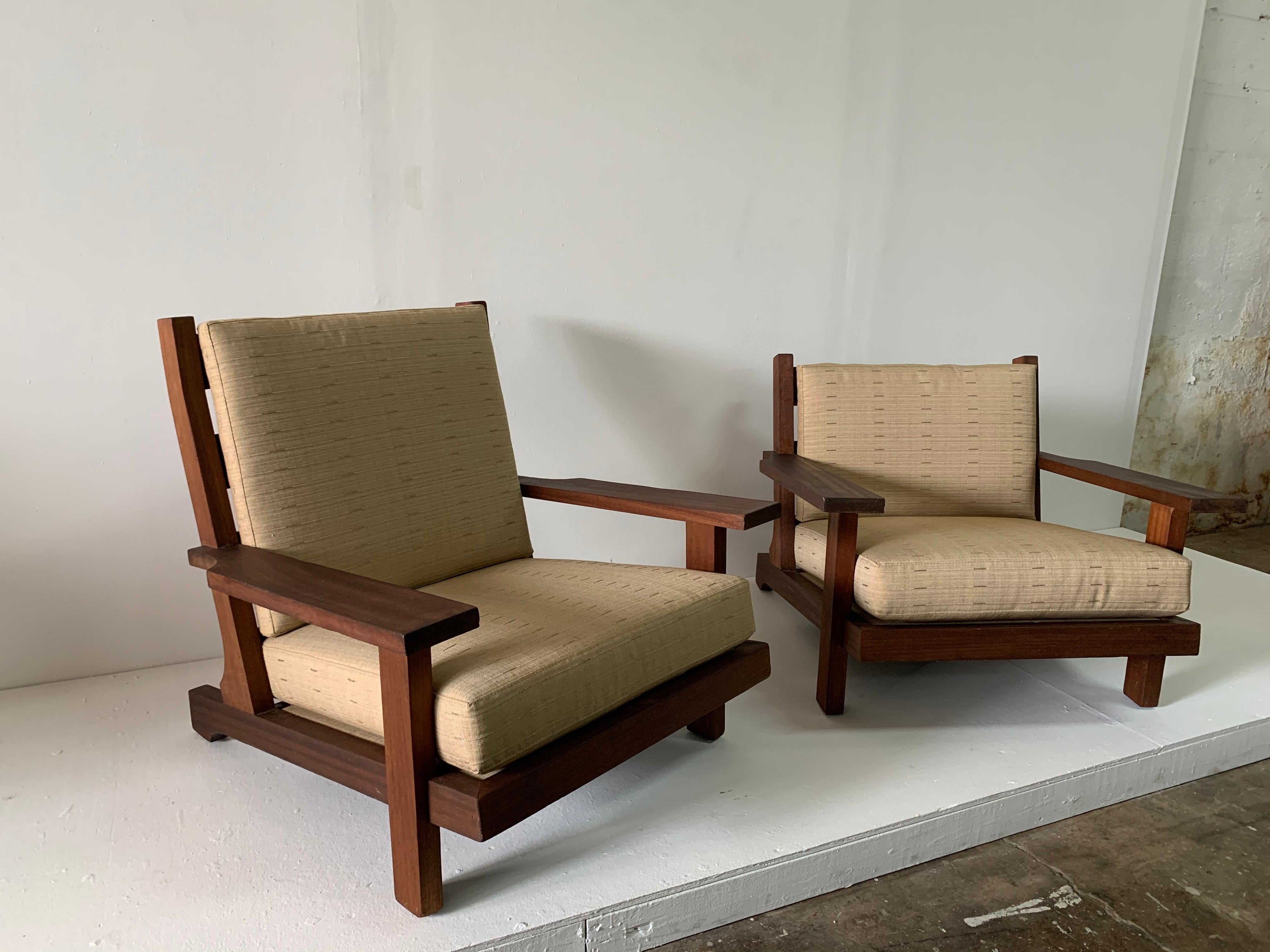 Modern French Teak High-Back Lounge Chair 7