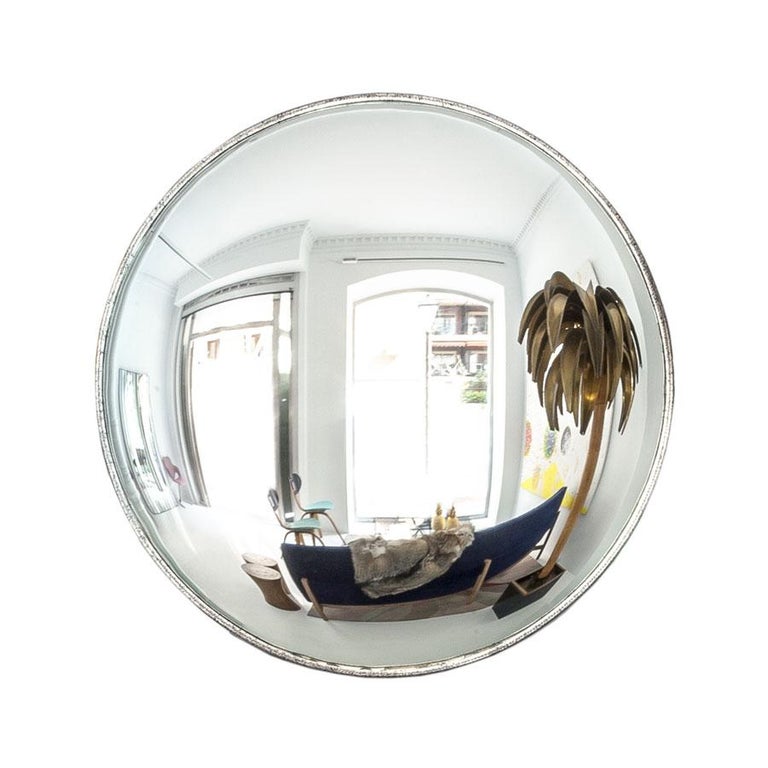 Modern French WallMounted Convex Mirror For Sale at 1stDibs