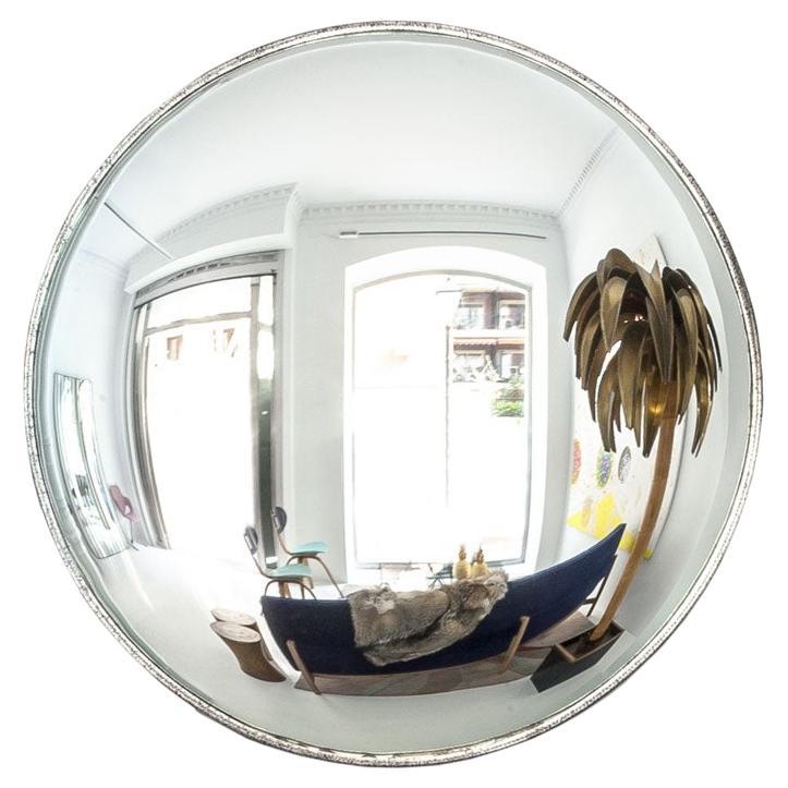 Modern French Wall-Mounted Convex Mirror For Sale