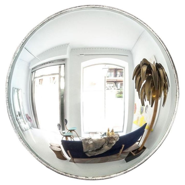 Modern French WallMounted Convex Mirror For Sale at 1stDibs
