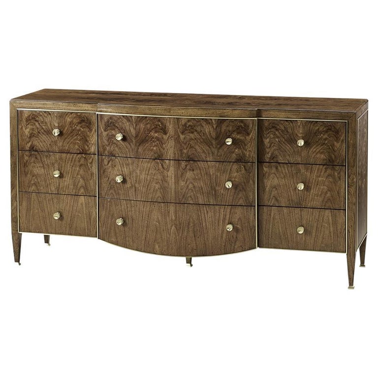 Modern French Walnut Dresser For Sale at 1stDibs