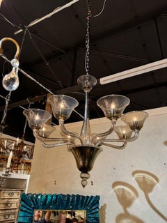 Modern Fume' Murano Chandelier with 8 Lights