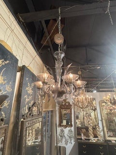 Modern Fume’ Murano Glass Chandelier