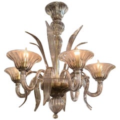 Modern Fume’ Murano Glass Chandelier