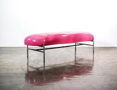 Modern Functional Art Fiberglass & Iron Bench from Costantini, Lingua, in Stock
