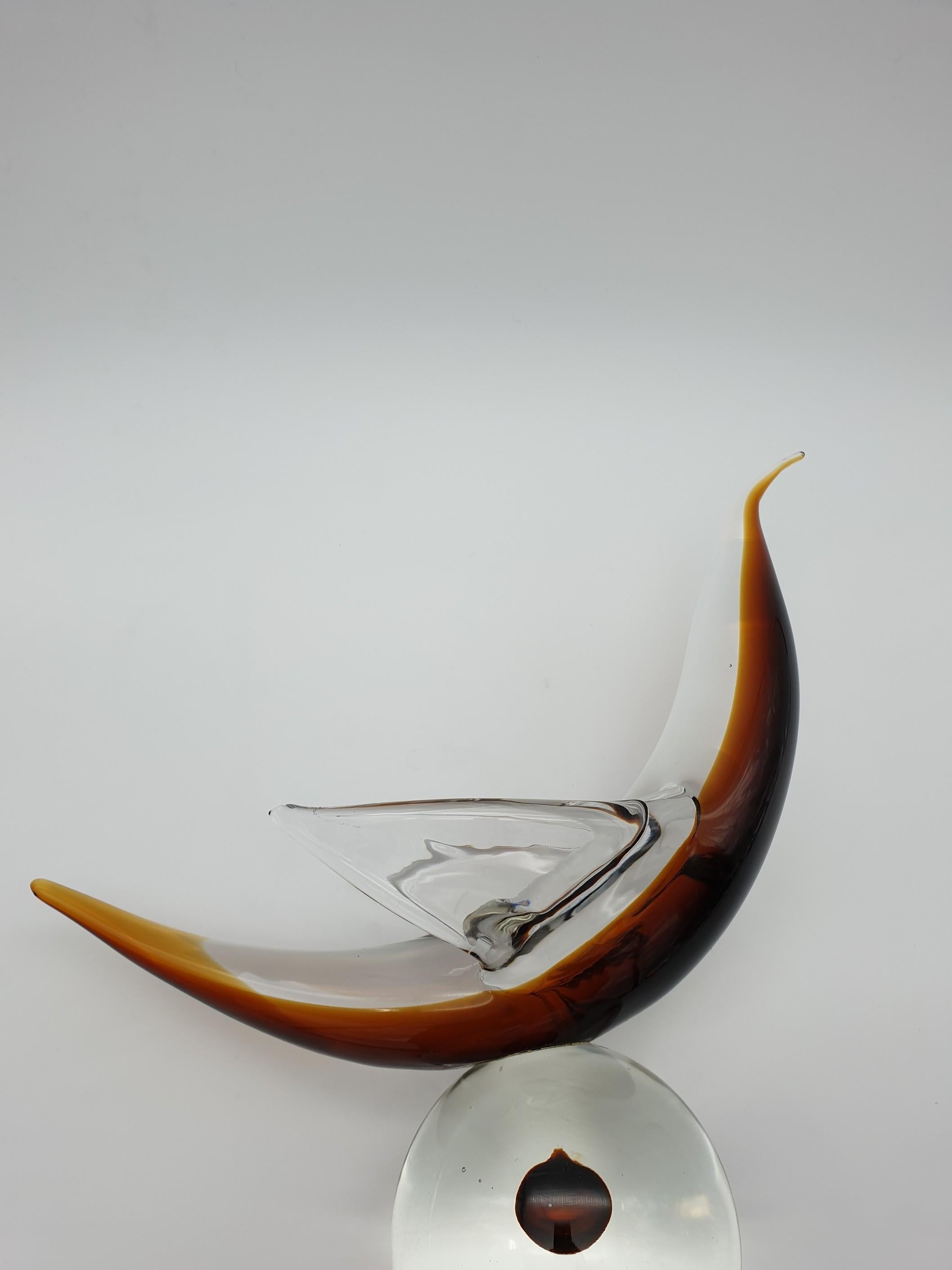 Modern Futuristic Murano Glass Sculpture by Cenedese, circa 1970s For Sale 5