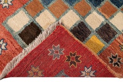 Modern Gabbeh Colorful Persian Handmade Wool Runner