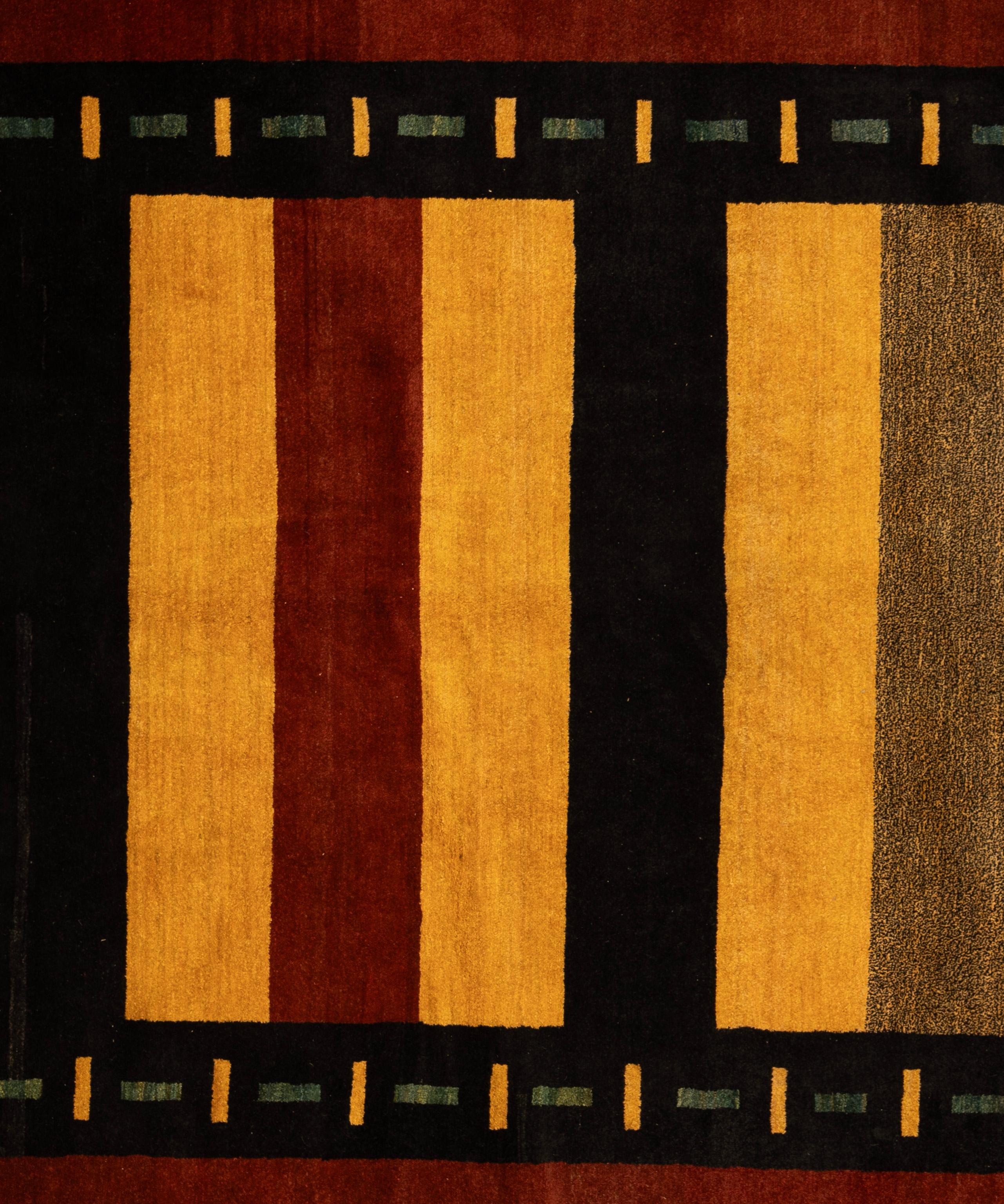 Transform your living space into a sanctuary of comfort and style with our captivating Gabbeh rug. Handwoven by master artisans with meticulous attention to detail, each Gabbeh rug tells a unique story through its rich color and tribal-inspired