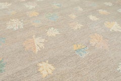 Modern Gabeh Rug with Leaf Motif – Hand-Knotted Persian Wool by Nasiri