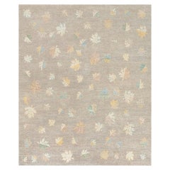 Modern Gabeh Rug with Leaf Motif – Hand-Knotted Persian Wool by Nasiri