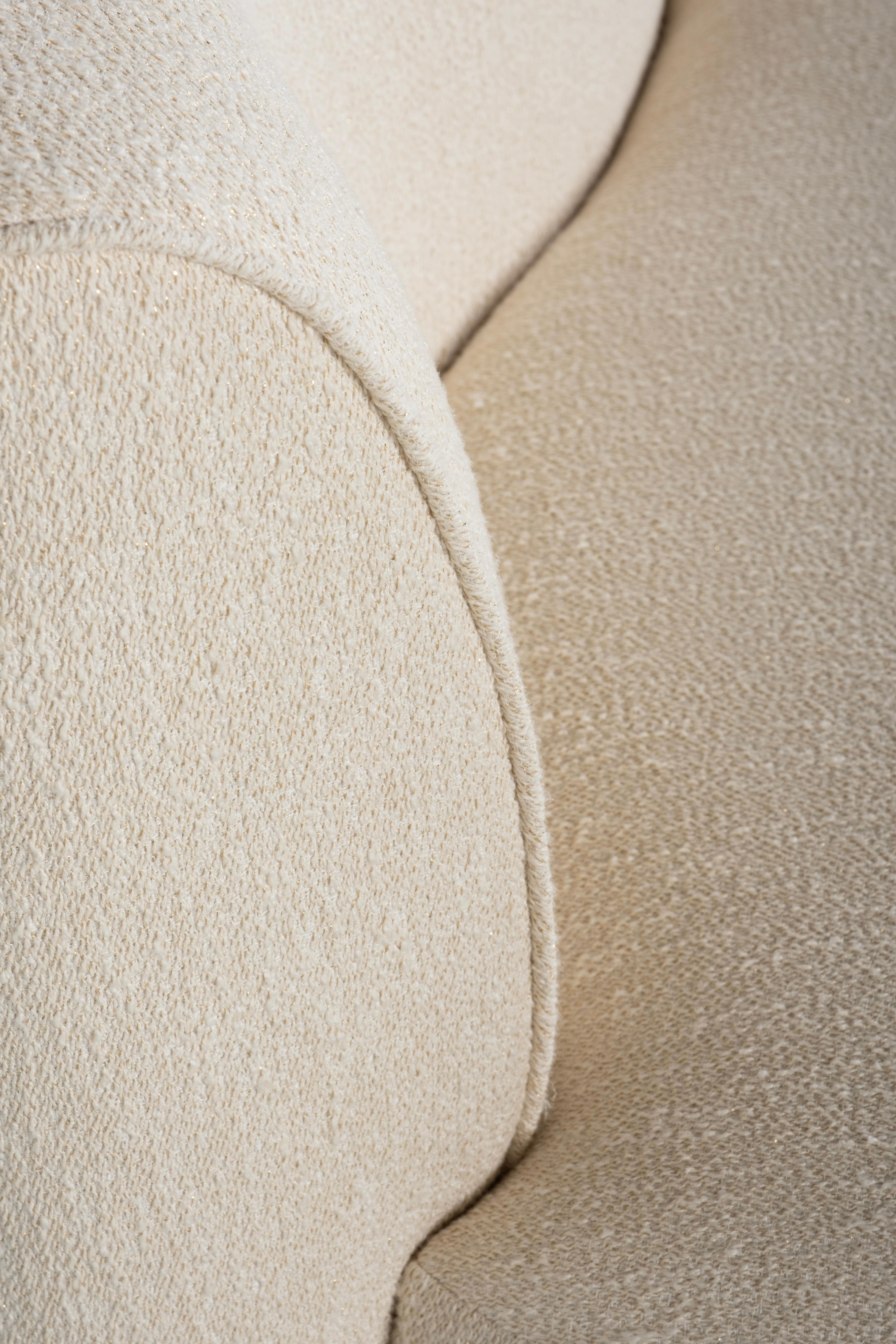 Contemporary Galapinhos Armchair, Oak Root, Cotton, Handmade by Greenapple For Sale 1