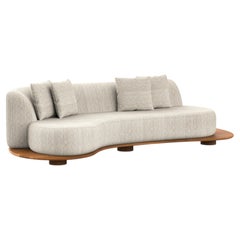 Divano da esterno Modern Galapinhos in teak, realizzato a mano in Portogallo da Greenapple
