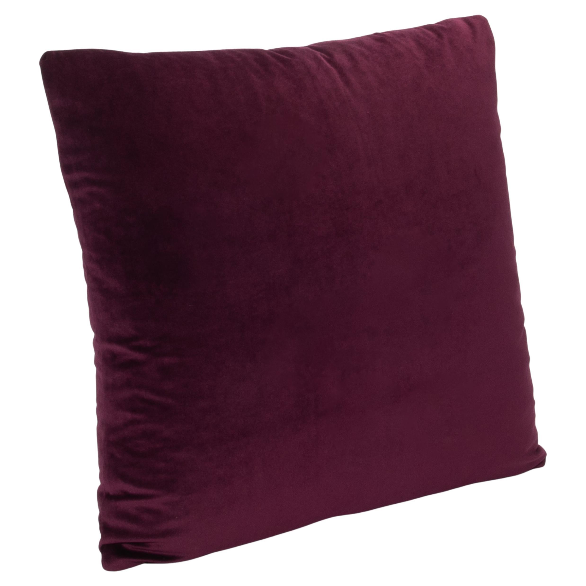 Modern Garnet Velvet Decorative Pillow by MOGUL