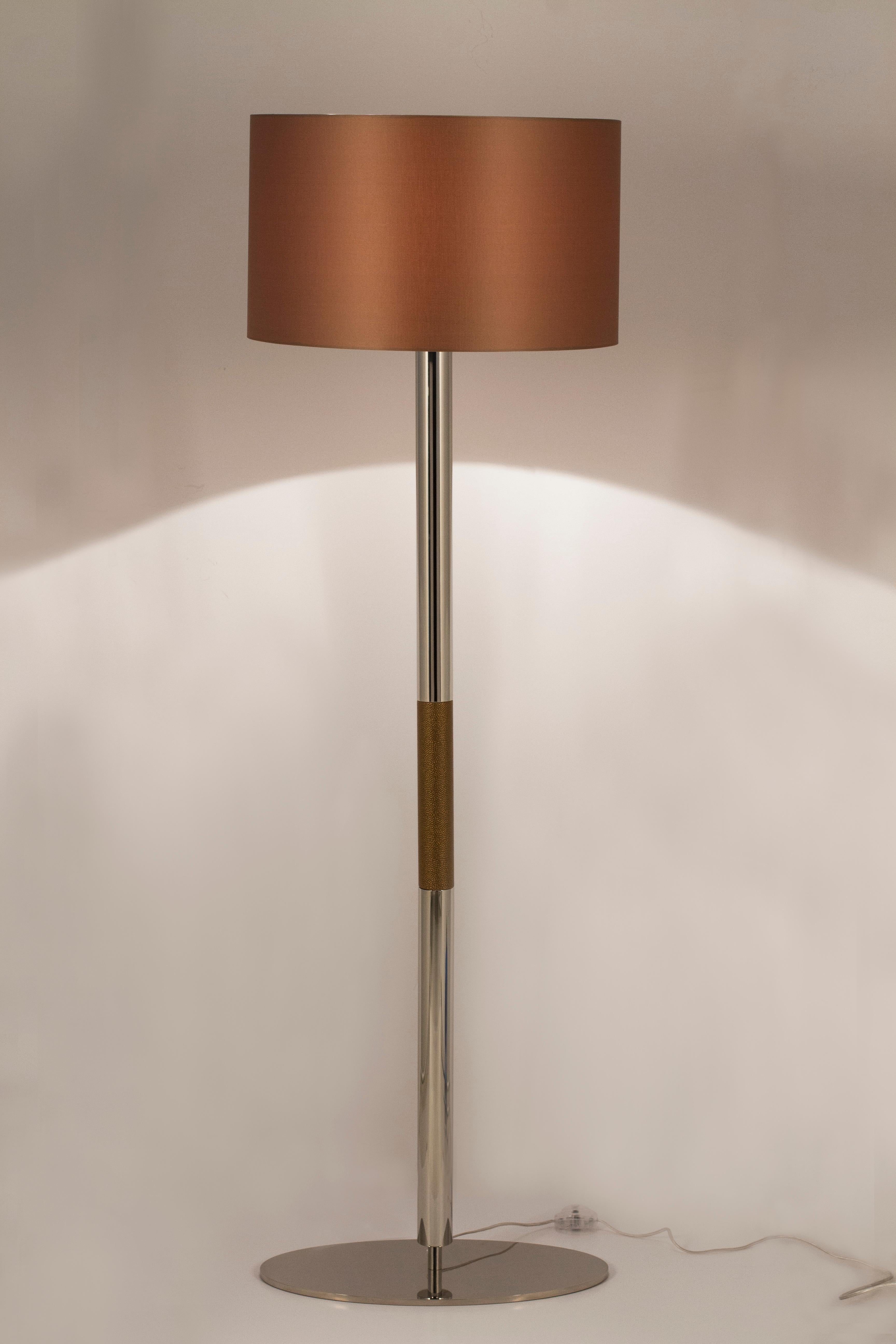 Modern Gau Floor Lamp Stainless Bronze Shade Handmade in Portugal by Greenapple For Sale 2