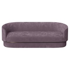 The Moderns Sofa en velours violet et métal bronze