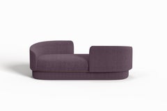 Modern Gentle Vís a Vís in Purple Fabric and Bronze Metal