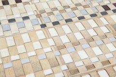 Modern Genuine Cowhide Leather Custom Rug By Apadana