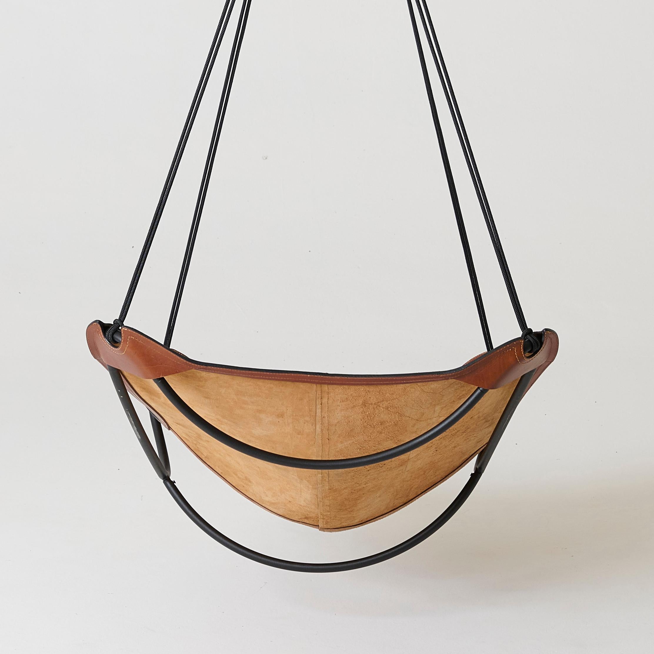 leather hanging chair