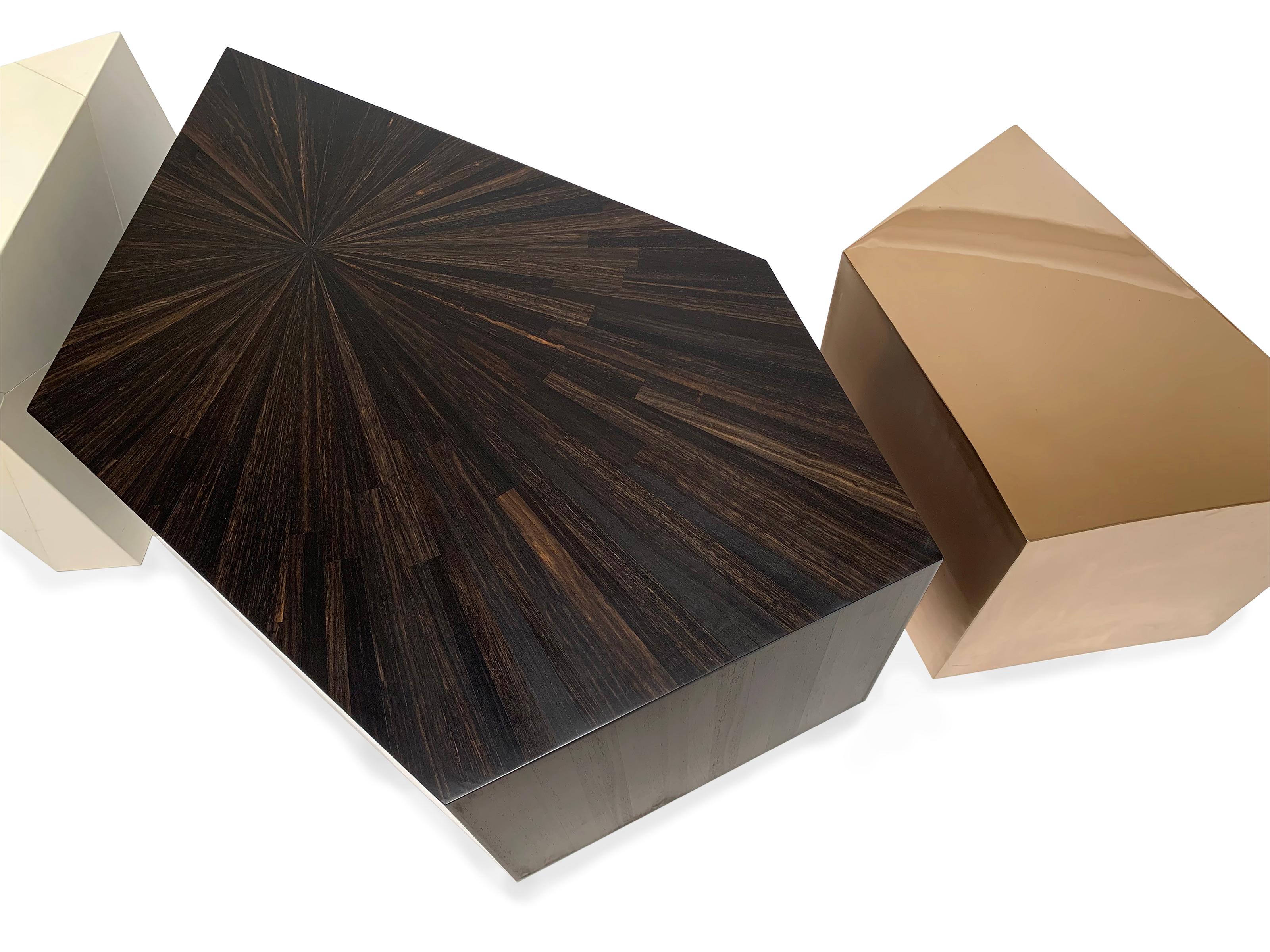American Modern, Geometric and Customizable, Isla Coffee Table by Newell Design Studio For Sale
