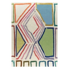 Modern Geometric Art Deco Hand-Knotted Rug by Doris Leslie Blau