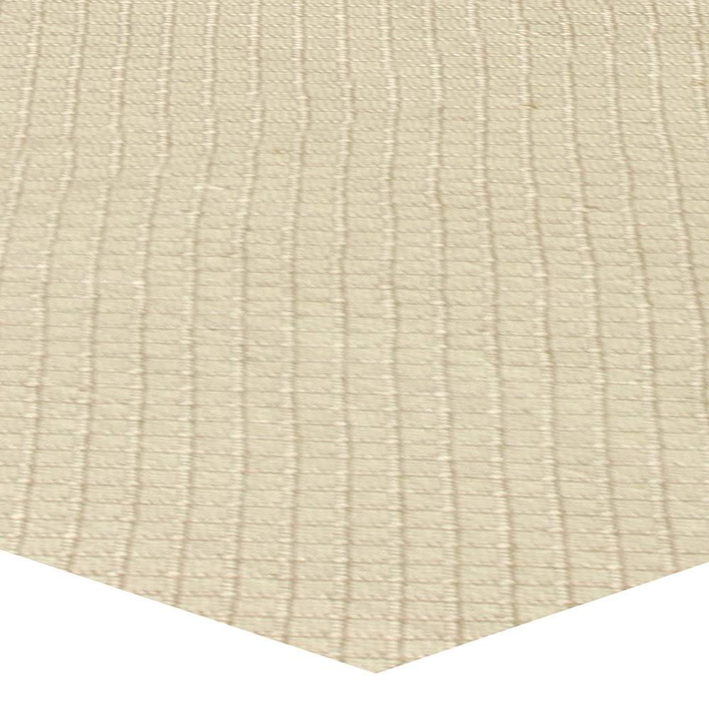 Other Modern Geometric Beige Flat Weave Viscose Rug by Doris Leslie Blau For Sale