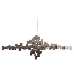 Cubi geometrici moderni in ottone e acciaio nichelato di HP Sommer per Morghen Studio