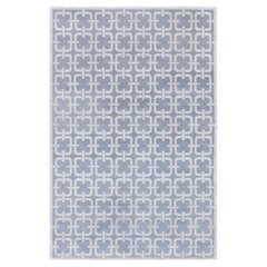 Tappeto moderno "Cadena" con motivo geometrico a maglie di catena, color grigio ardesia, di Doris Leslie Blau