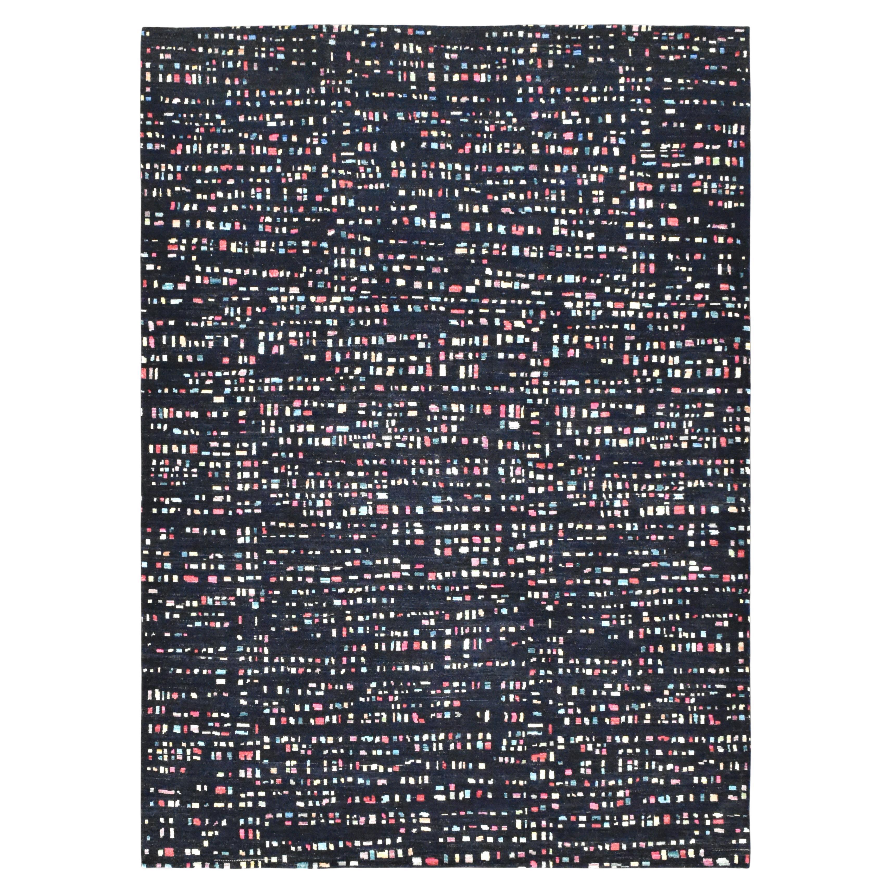 Moderner geometrischer farbenfroher Wollteppich 8'9''x12' (Art déco) im Angebot