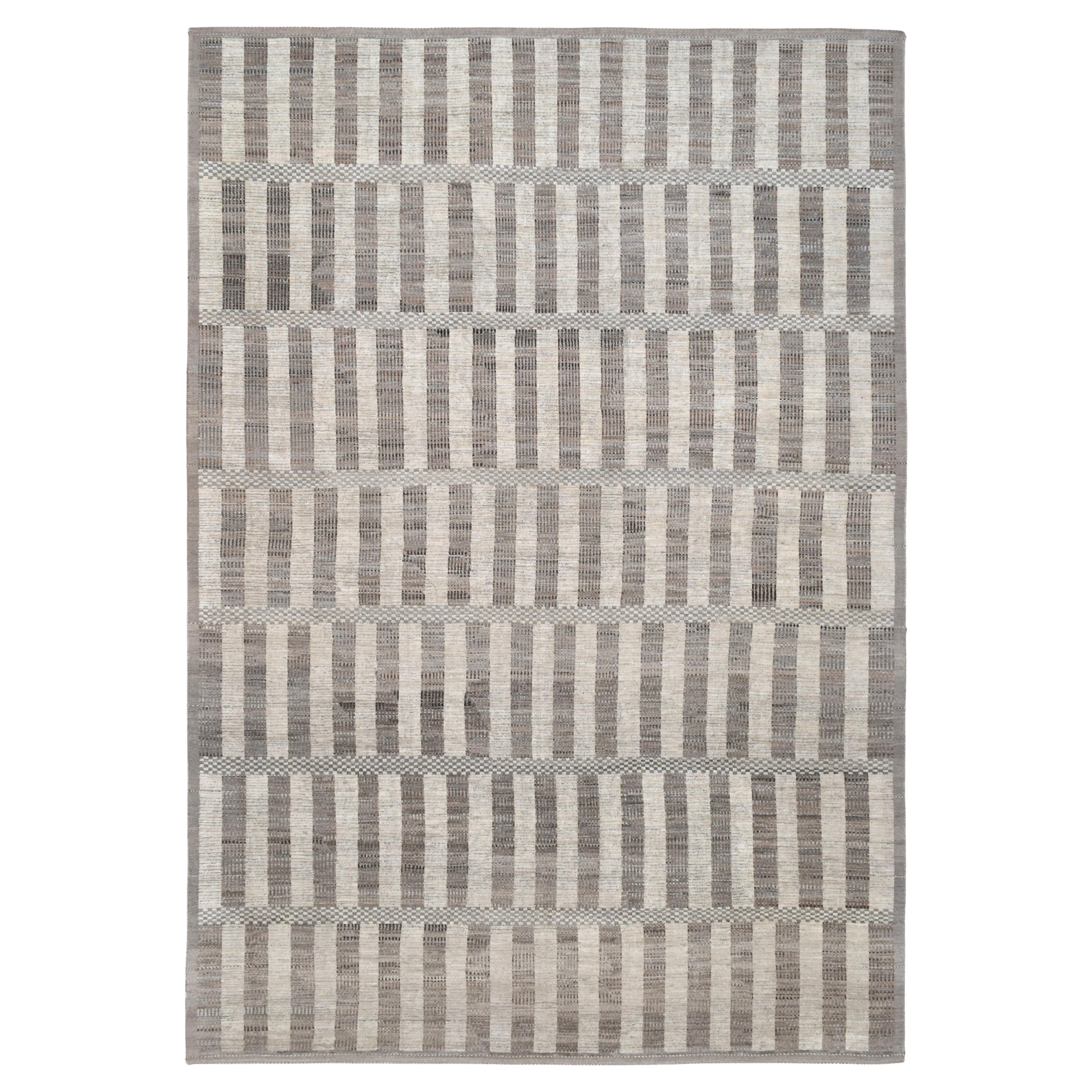 Modern Geometric Deco Wool Rug 13'5''x19'5''