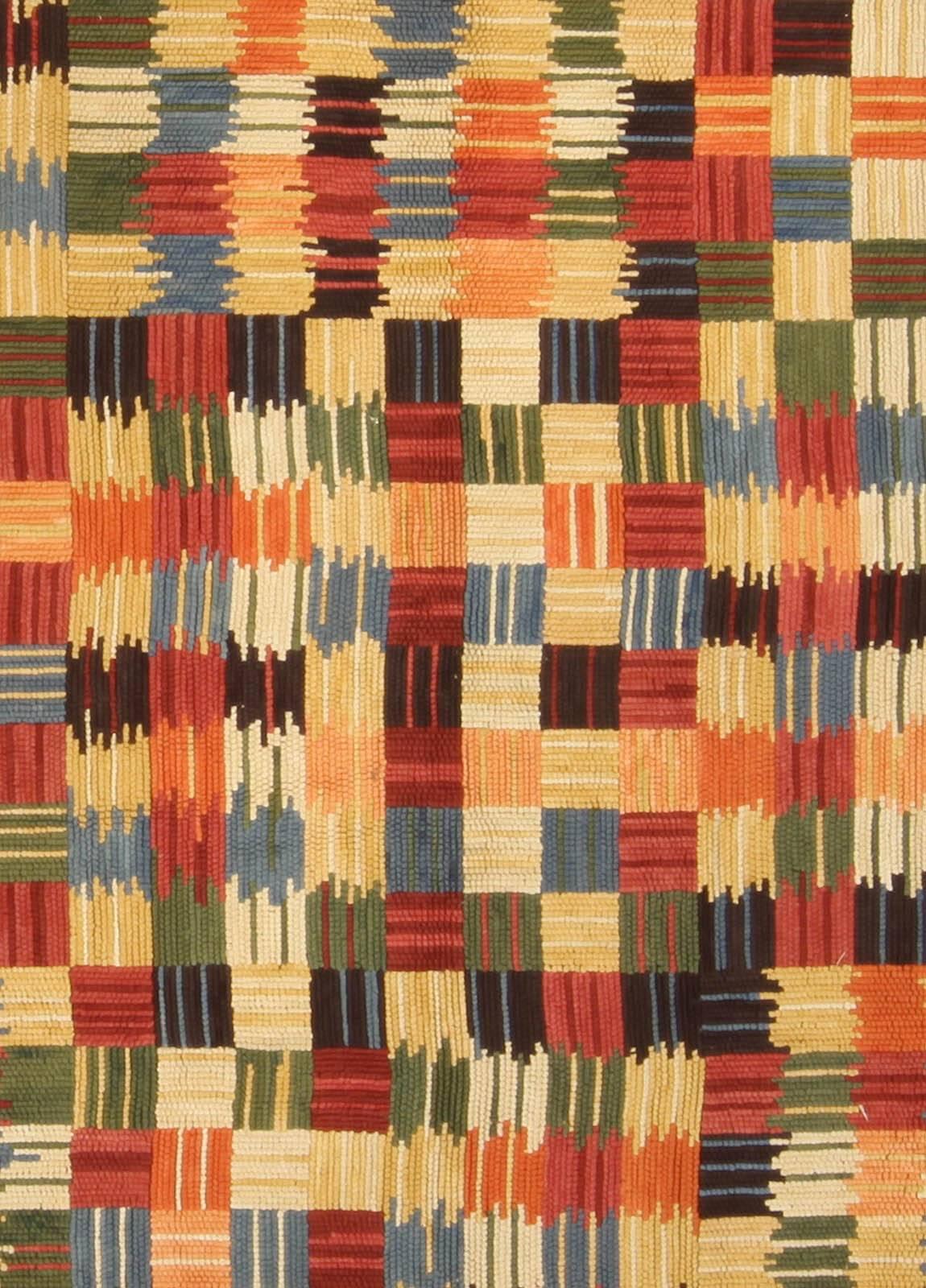 Modern Geometric design handmade cotton rug by Doris Leslie Blau
Size: 10'0