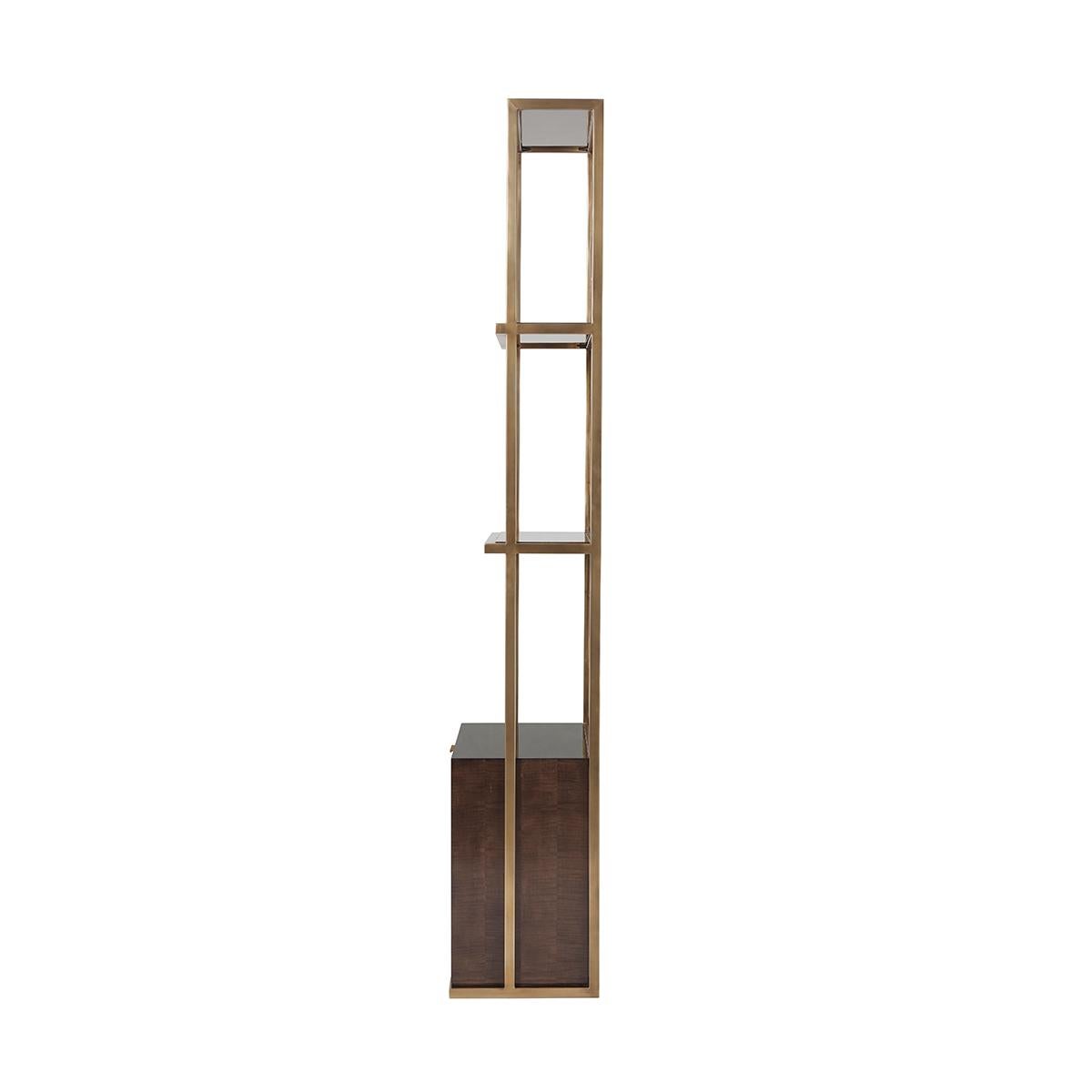 Modern Geometric Etagere Cabinet In New Condition For Sale In Westwood, NJ