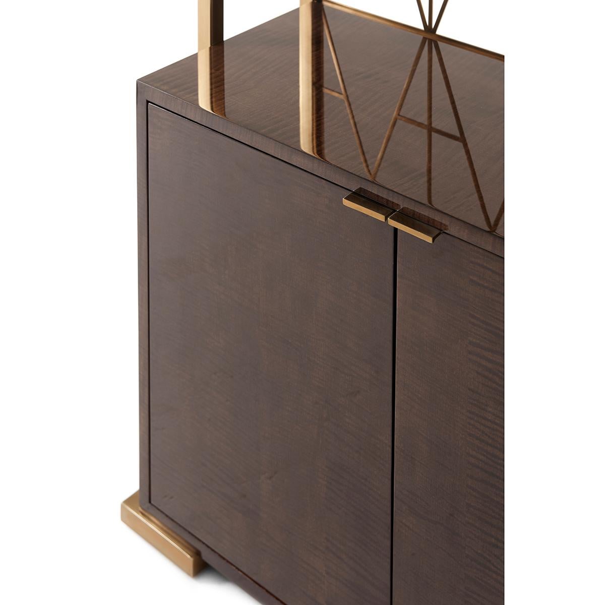 Contemporary Modern Geometric Etagere Cabinet For Sale