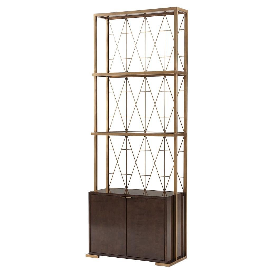 Modern Geometric Etagere Cabinet For Sale