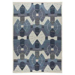 Modern Geometric Fan Motif Gray Oversized Rug "Abanico" by Doris Leslie Blau
