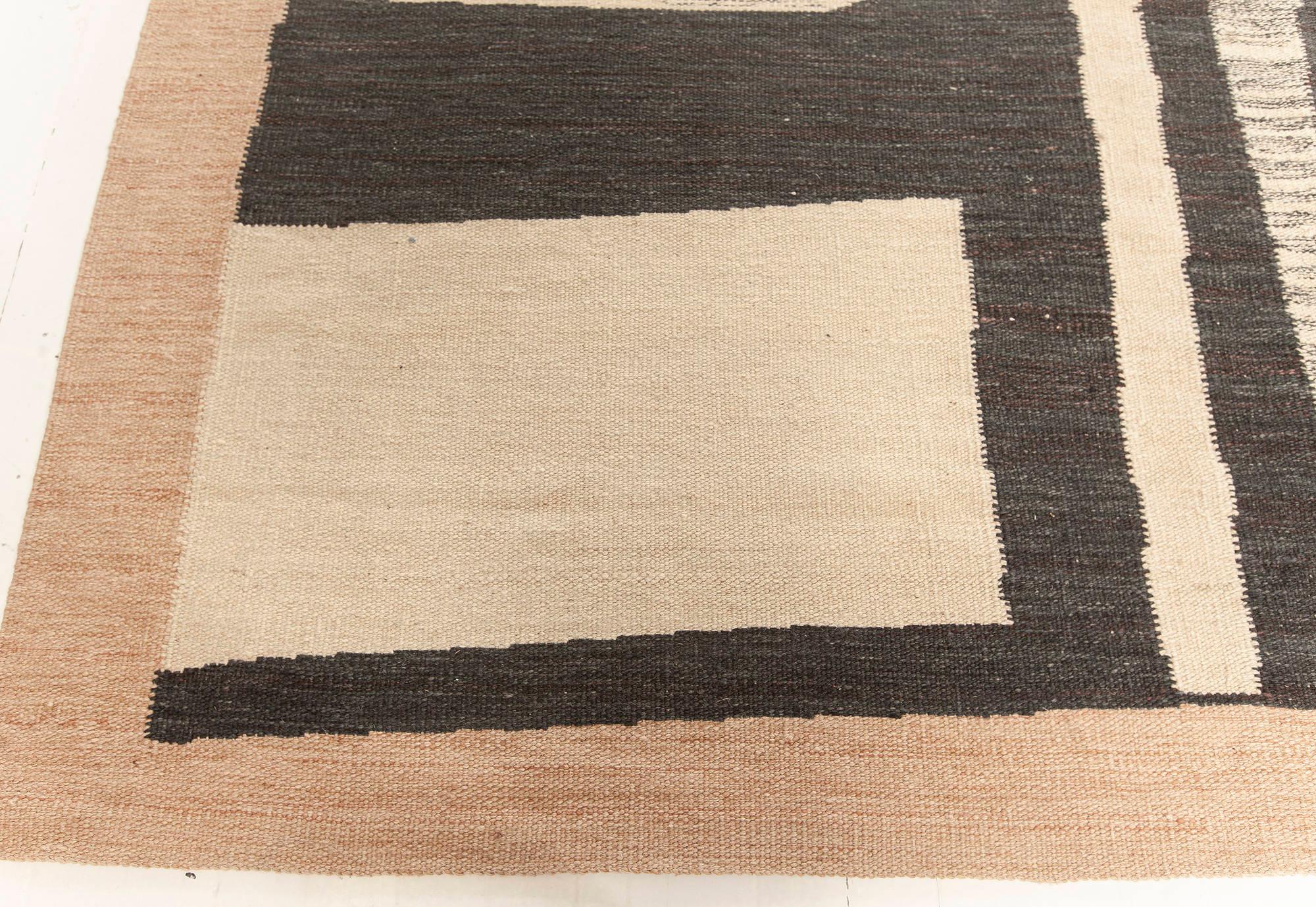 Annodato a mano Tappeto moderno geometrico a trama piatta di Doris Leslie Blau in vendita