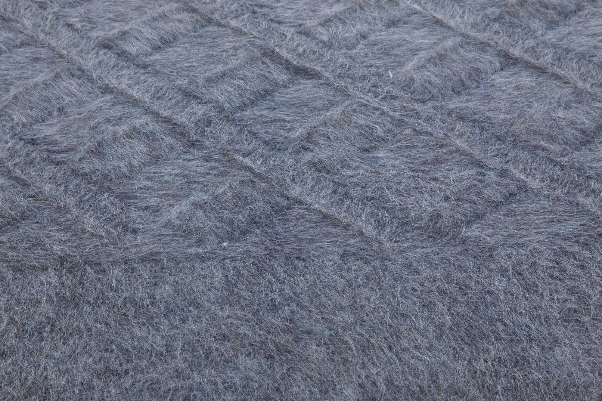 Moderner geometrischer Ziegenhaar-Teppich von Doris Leslie Blau (Handgeknüpft) im Angebot