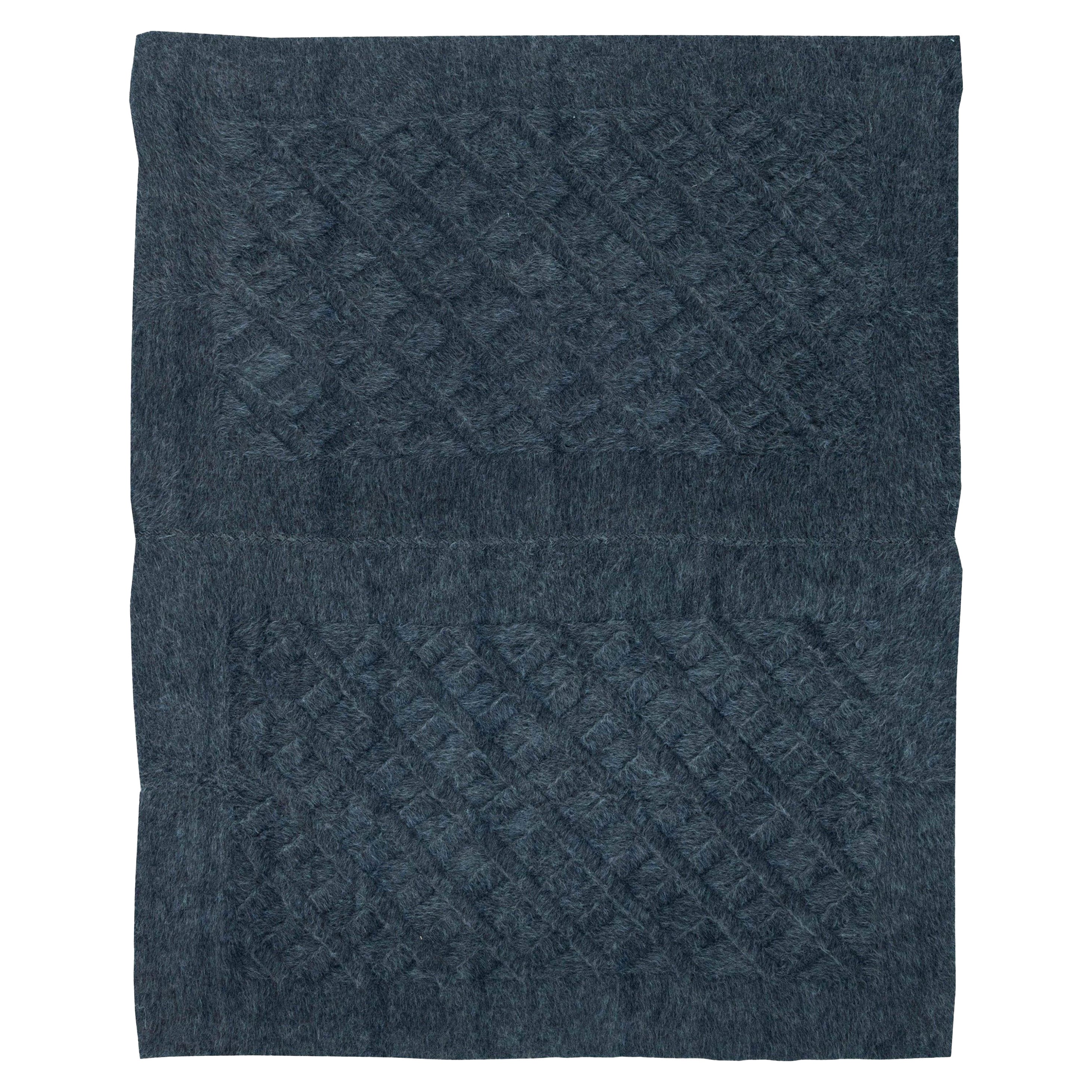 Modern Geometric Goat Hair Rug by Doris Leslie Blau