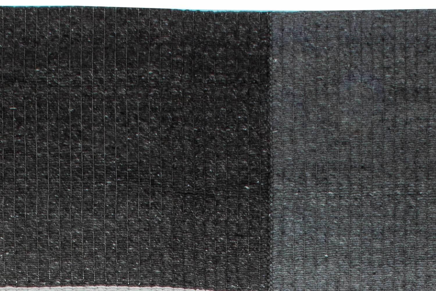 Noué à la main Tapis géométrique moderne gris, blanc et noir de Doris Leslie Blau en vente