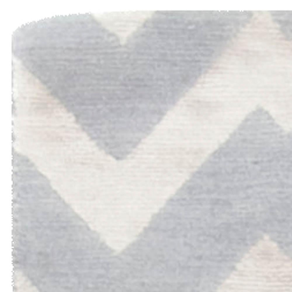 Contemporary Modern Geometric Hand-Knotted Silk & Wool Runner by Doris Leslie Blau For Sale