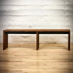 Modern Geometric Handmade Hardwood Walnut Bench