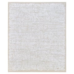 Modern Geometric Ivory Textured Rug 8'x9'7''