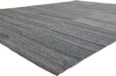 Modern Geometric Kilim Area Rug, Coastal Allure Meets Simplistic Hygge