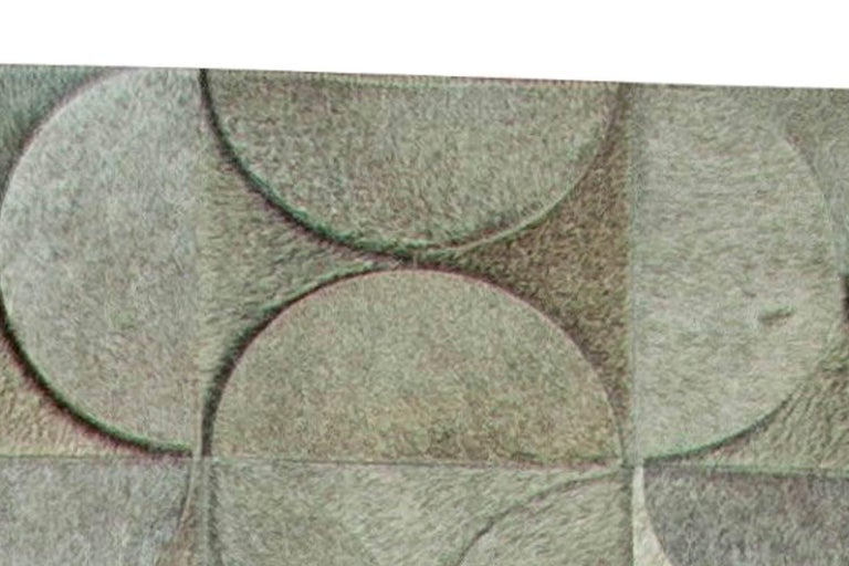 Modern Geometric Leather and Hair Rug by Doris Leslie Blau For Sale at ...
