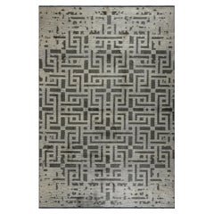 Moderno  Alfombra Geométrica de Lujo Acabada a Mano