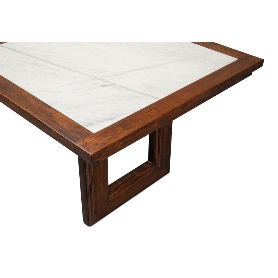 Table de salle à manger The Moderns avec plateau en marbre en vente 3